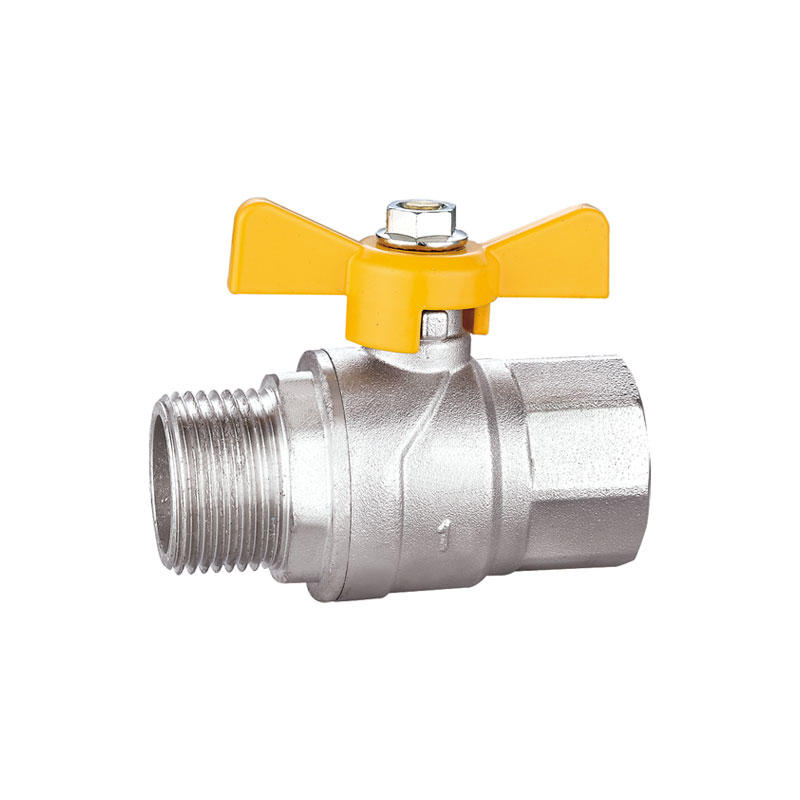  MF thread butterfly  handle with brass stem ball valve  AMT-2018