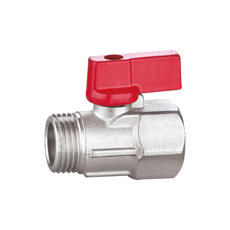 Mini  brass full bore valve with plastic handle  AMT-2027