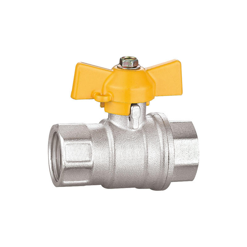  FF thread nickle plated  brass full bore ball valve  AMT-2052