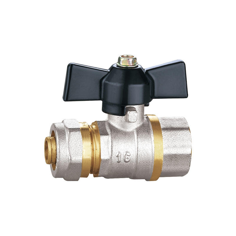 Movable nut cnnection aluminium butterfly handle brass valve AMT-2061A