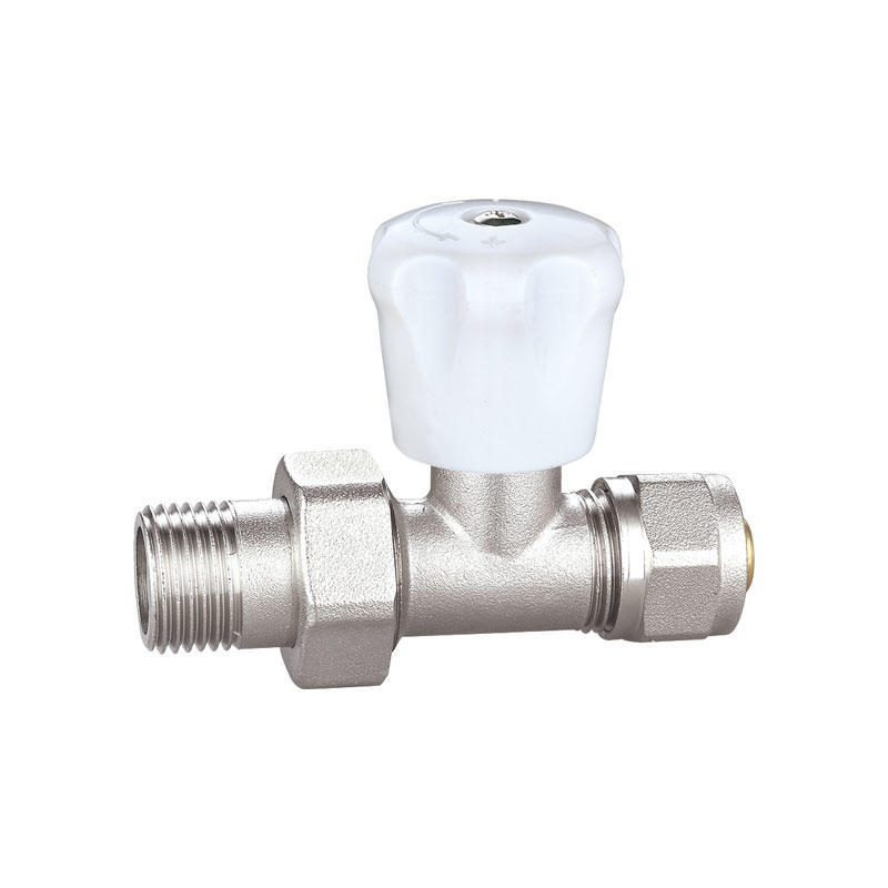  Straight type white plastic handle radiator valve AMT-4020