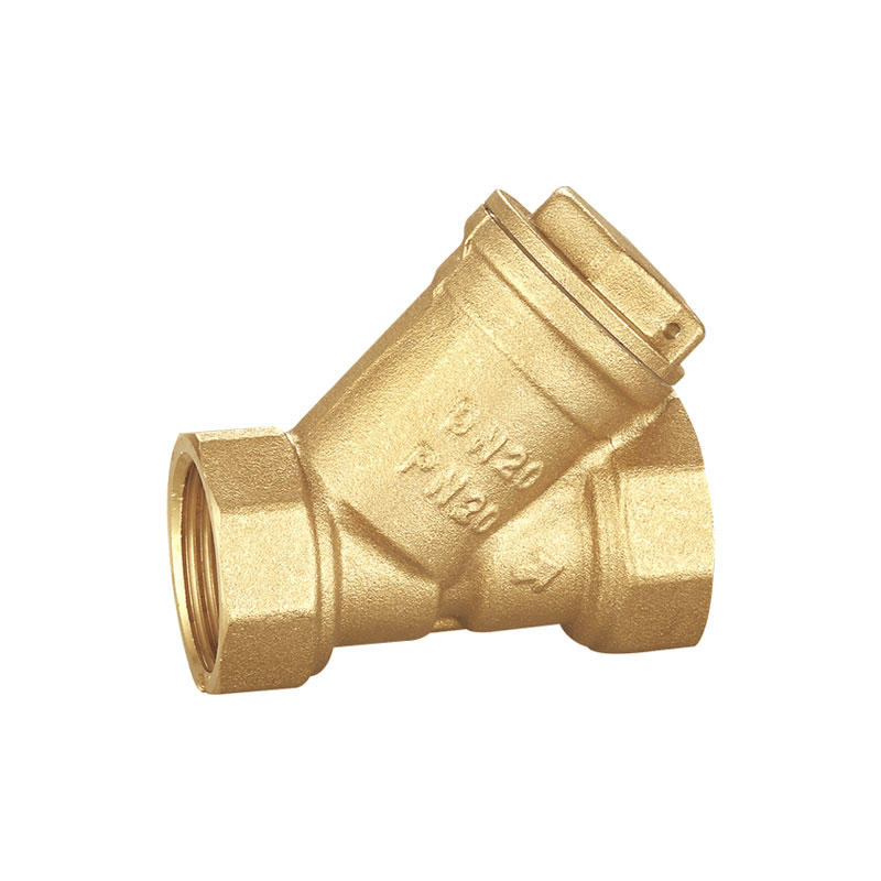 Brass y type strainer check valve AMT-8003