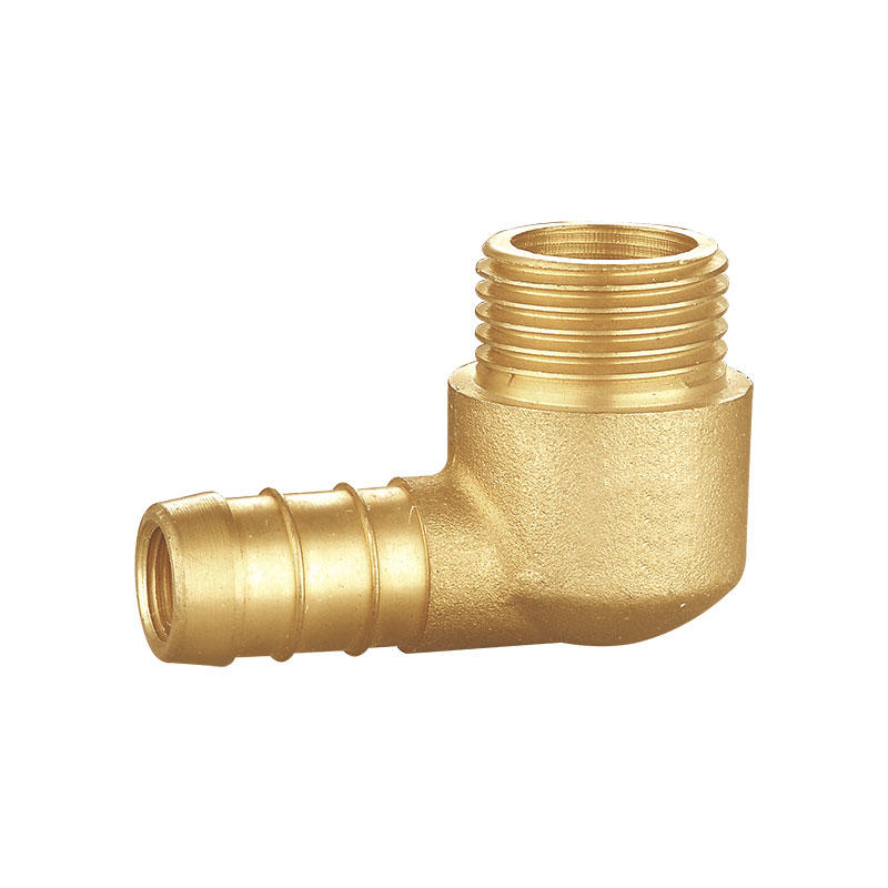 Brass male 90 degree elbow pipe connector fitting AMT-9037