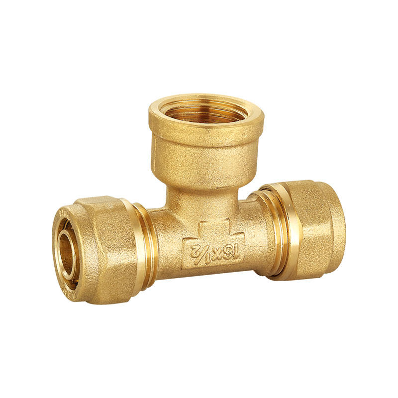 Professional 1/2 inch equal tee brass fitting AMT-1308
