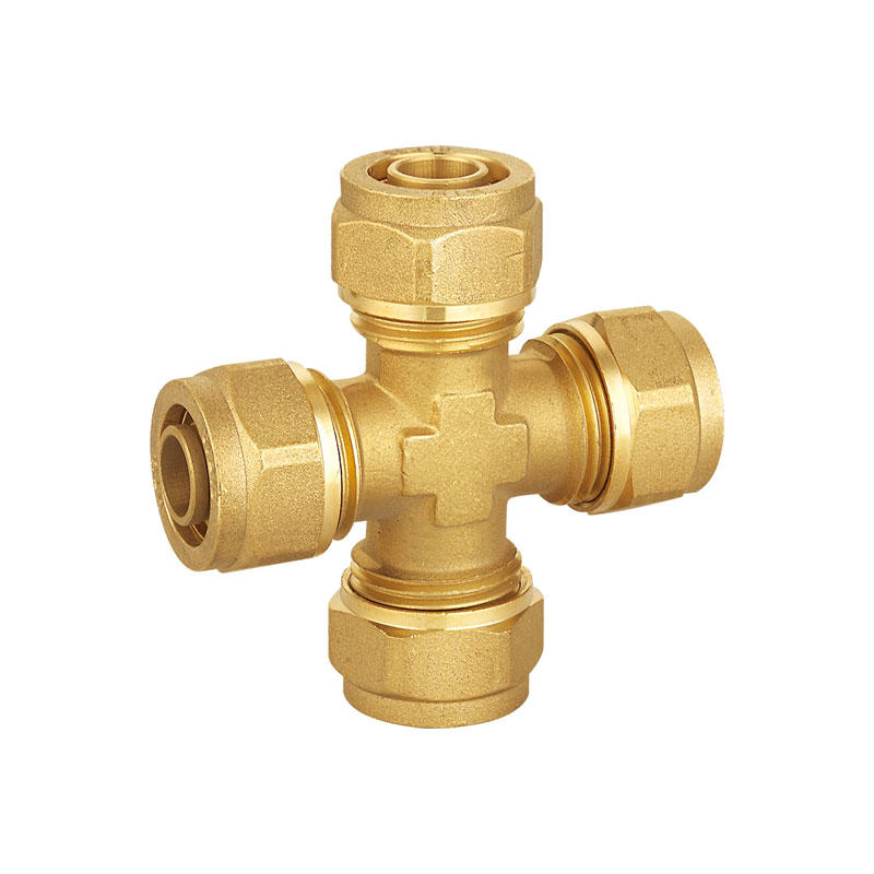 Cross compression brass fitting AMT-1310