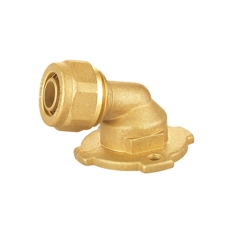 Wall plated elbow pipe fitting AMT-1315