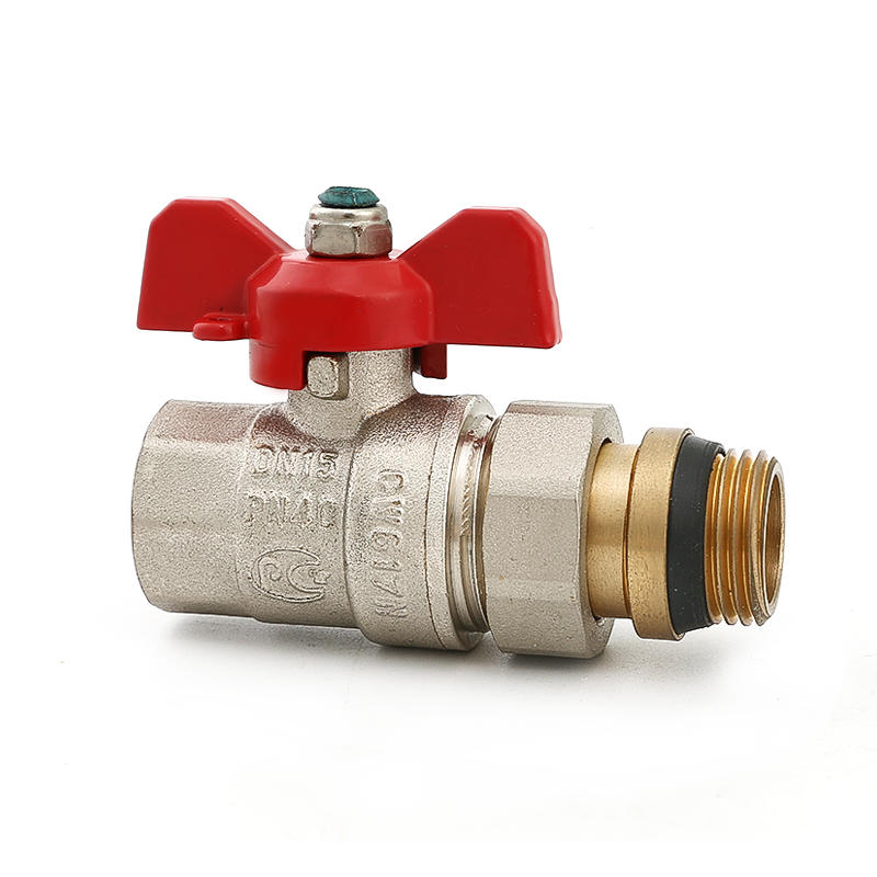  Forged brass body  full bore ball valve with  butterfly handle AMT-2032