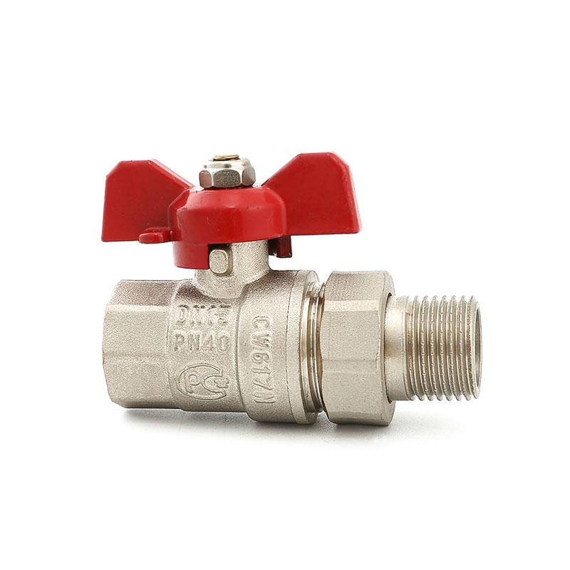  Forged brass body  full bore ball valve with  butterfly handle AMT-2032