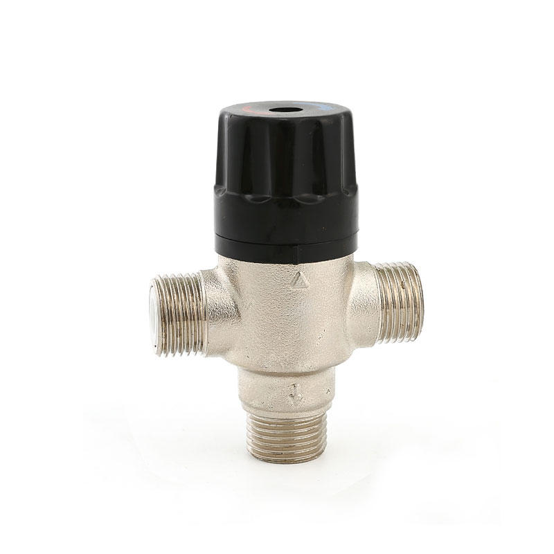 3 ways brass thermostatic shower mixing valve for solar hot waterAMT-3022