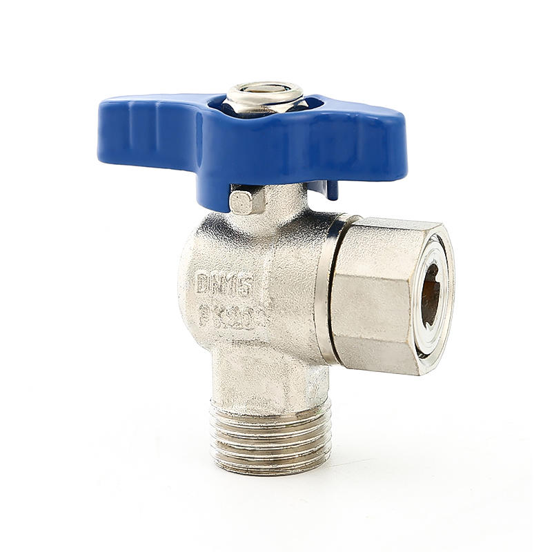 Brass angle valve with simple plastic handle AMT-5031